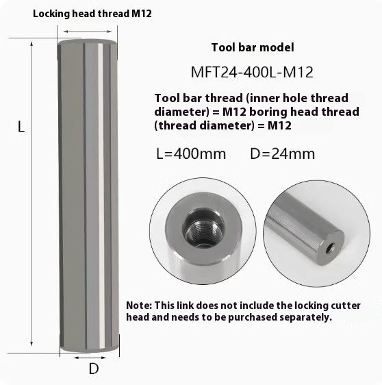 6034 MFT tungsten steel anti-vibration cutter shank lock tooth cutter shank high precision end milling cutter shank monolithic alloy interchangeable carbide head Shandong Denso Pricision Tools Co.,Ltd.